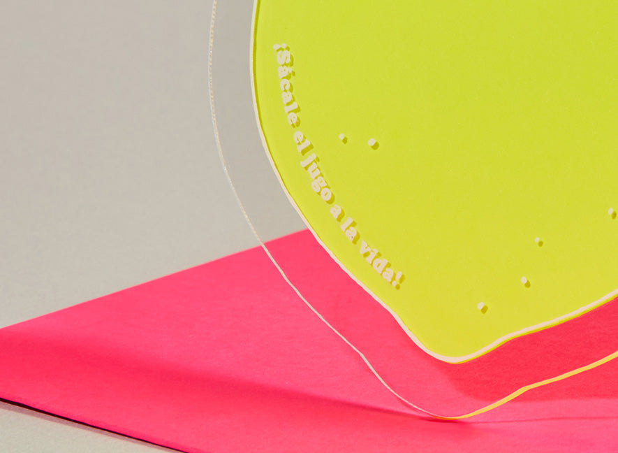 Bilingual Acrylic Greeting Card