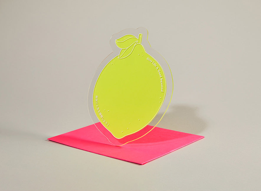  Bilingual acrylic greeting card